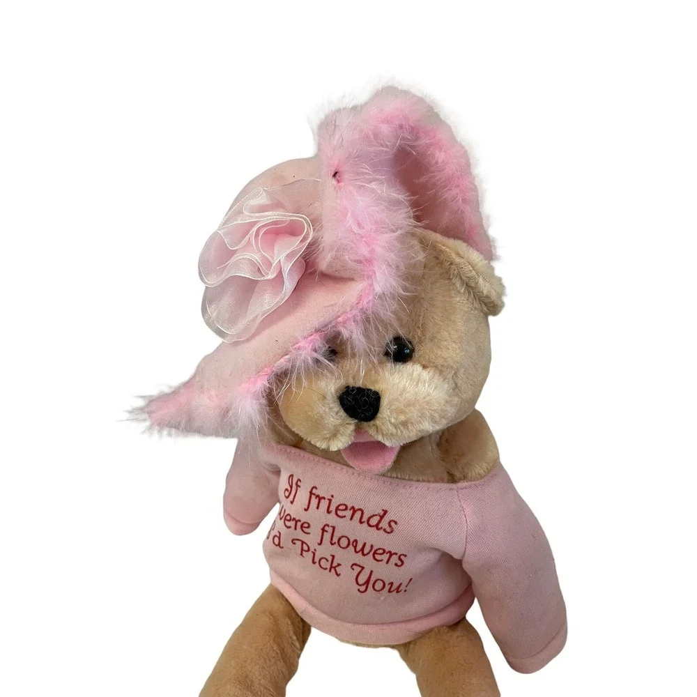 Unbranded Plush Teddy Bear Unisex Small Pink If Friends Were Flowers Friendship - Picture 4 of 6